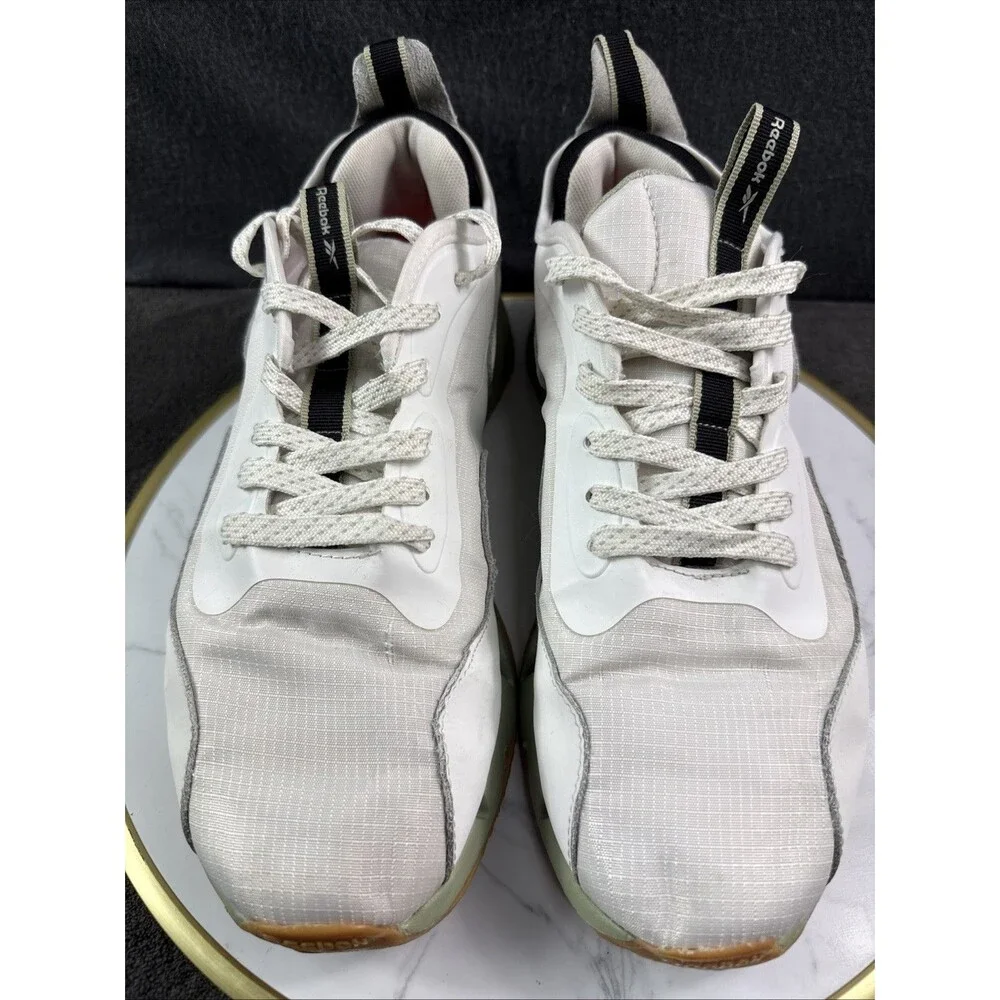 Reebok Zig Dynamica 2 Mens 11.5 White Green Gum Running Shoes Athletic Sneakers
